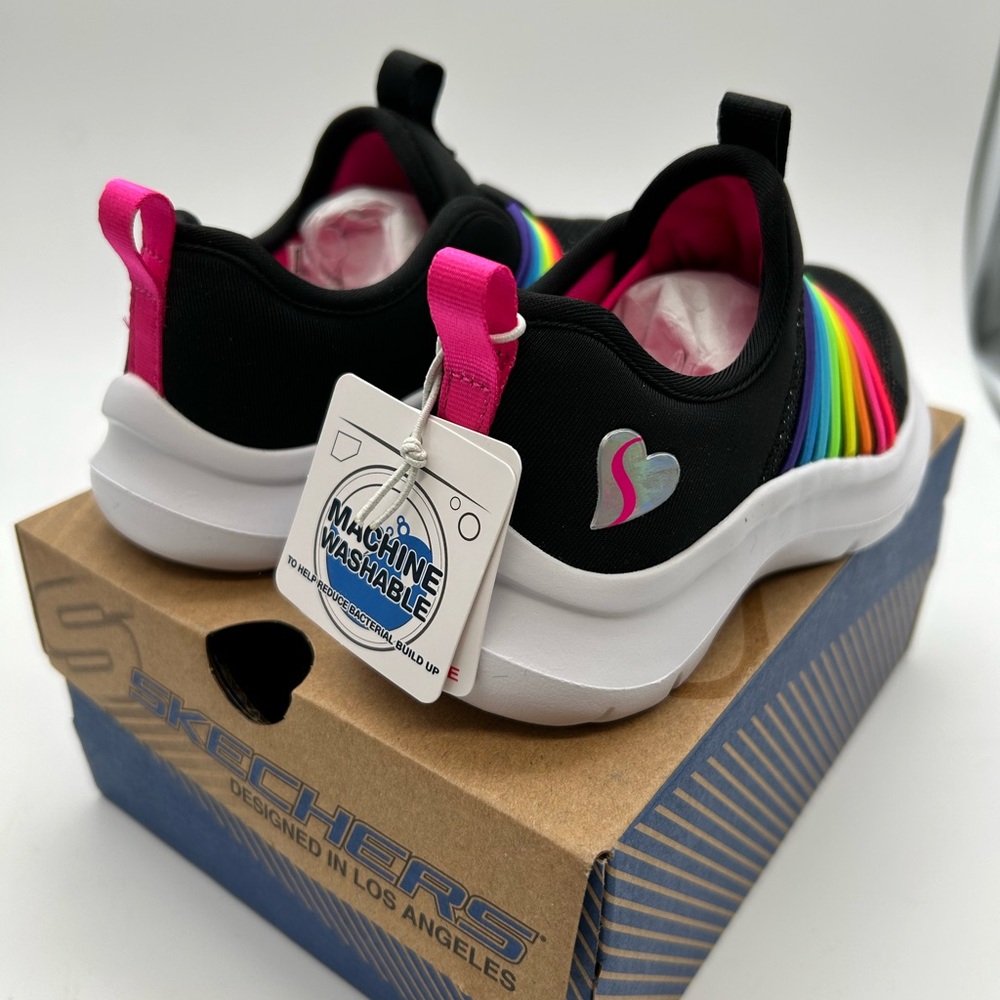 Skechers Kids' Black Multi-Color Sneakers - Picture 4 of 5